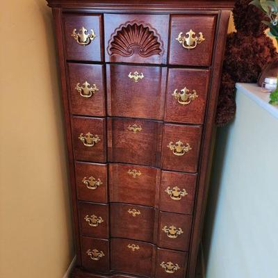 Queen Anne Style Chest of 6 Drawers, 26 1/2â€ w x 57â€ h x 16â€ d