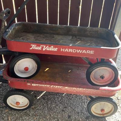 Vintage red wagons