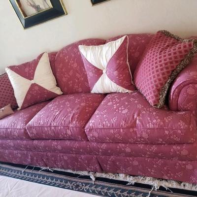 Lovely rose colored sofa
