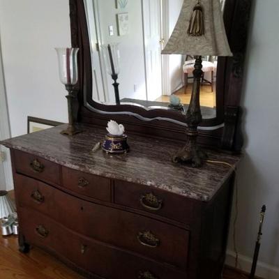 Marble top dresser