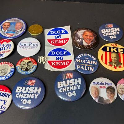 Presidential Pins and Stickers