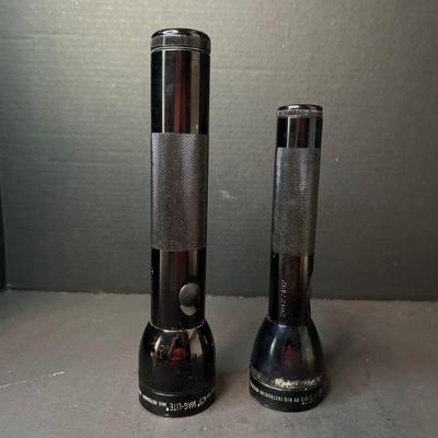 (2) Mag-Lite Flashlights - 8" & 10"