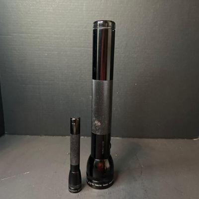 (2) Tall and Short Maglite Flashlights