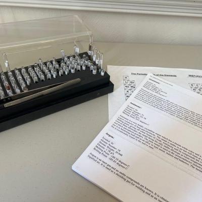 Periodic Table Base w/ Cover for Glass Ampoules Containing Elements