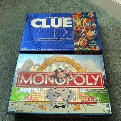 Clue and Monopoly Board Games