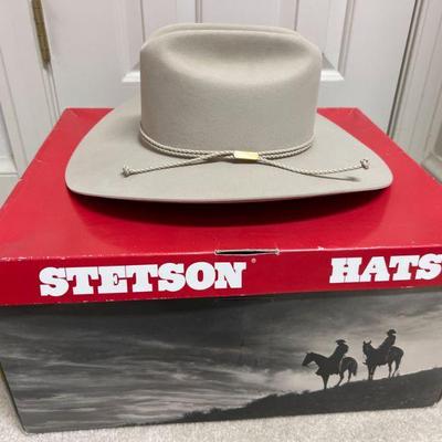 Stetson Carson 4x Beaver Silverbelly Cowboy Hat Size 6 7/8