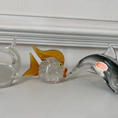 Murano Whale, Fish and Dolphin