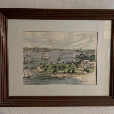 Navy's First Hospital Portsmouth VA 18" x 14"