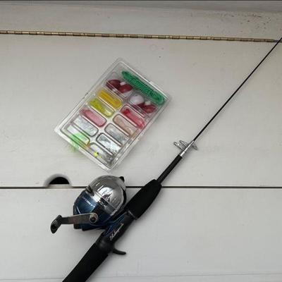 Small Fishing Pole with Small Tackle Box