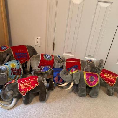 (8) Ringling Bros Barnum & Bailey Large Elephant Plushies