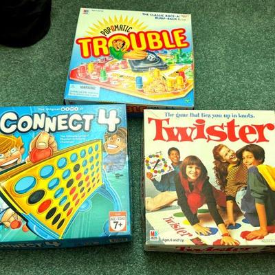 Trouble, Connect 4 and Twister 