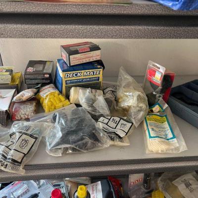 Contents of Shelf - String, Wire Connectors, Screw/Nails and More