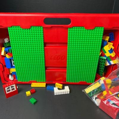 Lego Lap Desk/Tray & Storage Filled with Various Legos