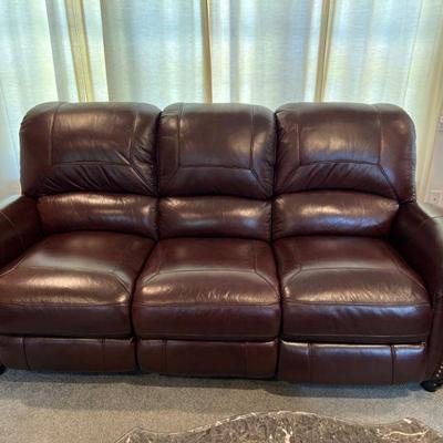 Cambridge Leather 3 Seat Push Recline Sofa