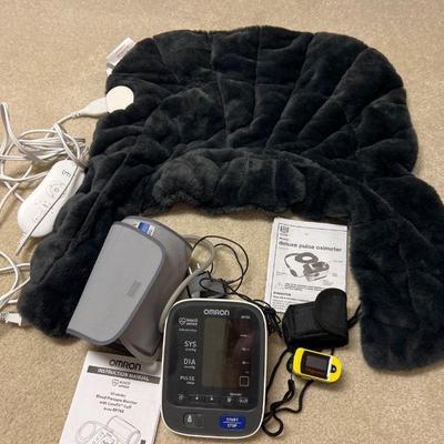 Weighted Shoulder Heating Pad, Blood Pressure Cuff and More