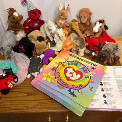 TY Beanie Babies - Horses, Monkey, Seahorse, Book Club and More