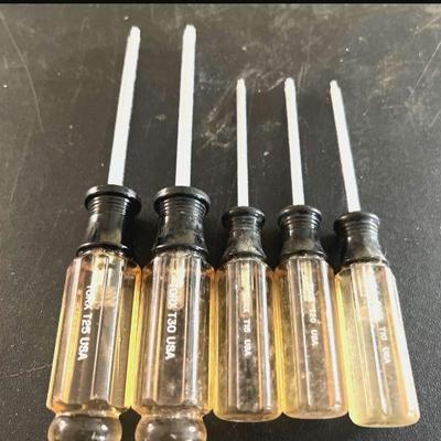 5 pc Craftsman Torx Bit Drivers