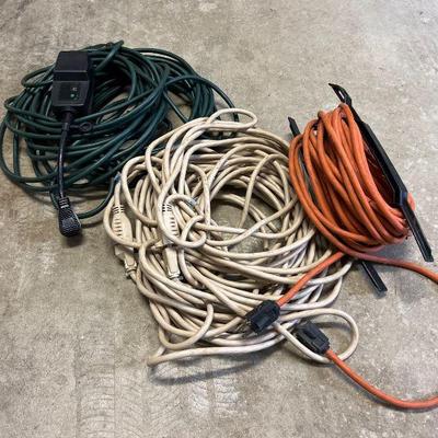 (4) Drop Cords - 2 White, 1 Green & 1 Orange