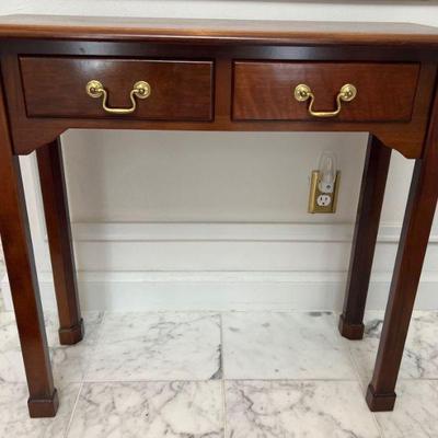 Chippendale Mahogany Two Drawer Console Table