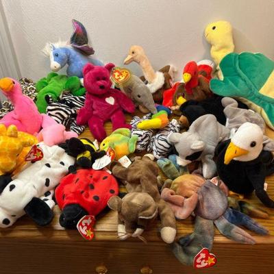 TY Beanie Babies - Lady Bug, Turtle, Eagle, Ostrich & More