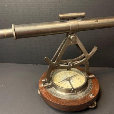 Nautical Bras Alidade Theodolite Survey Transit - 9.5" Tall