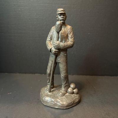 Michael Garman Signed Sculpture of a Civil War Soldier