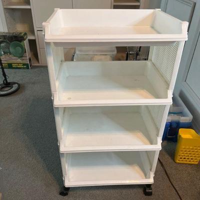 Plastic 4-tier Rolling Organizer