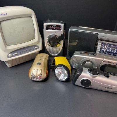 TV Monitor, Wind Up Flashlights, Wind Up Radio and More
