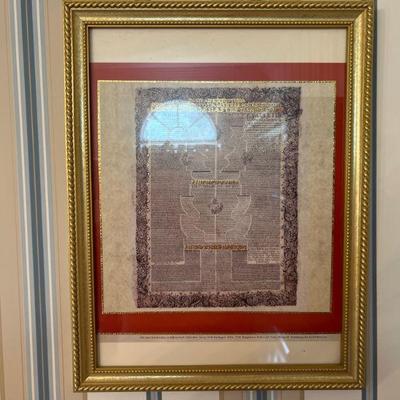 Framed & Matted "Five Scrolls/Five Megillot"