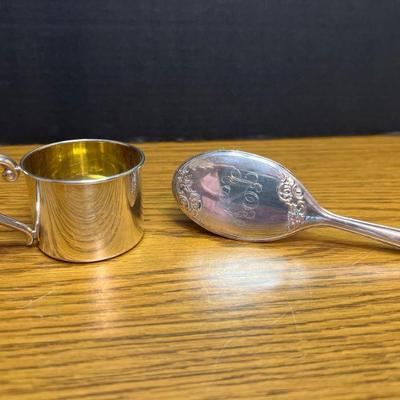 Gorham Sterling Silver Childs Brush (1821) & Cup (1672)