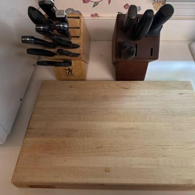Chopping Block with 2 Knife Sets
