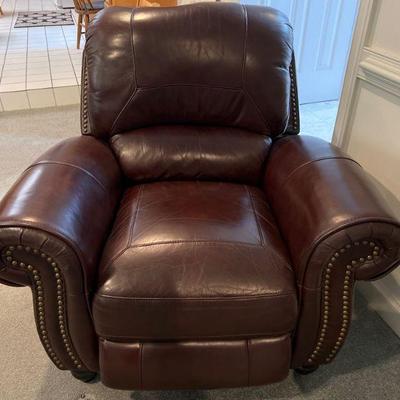 Cambridge Leather Push Recline Chair