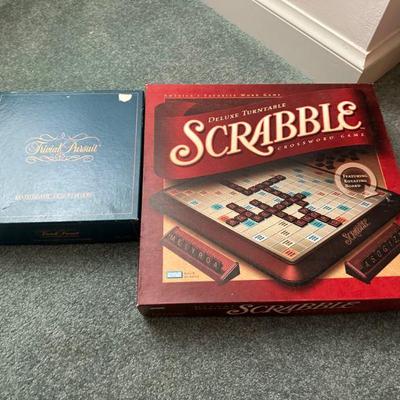 Scrabble Deluxe Turntable and Trivia Pursuit