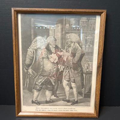 Vintage Colonial Williamsburg Satirical Print