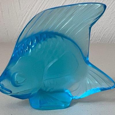 Lalique France Blue Fish