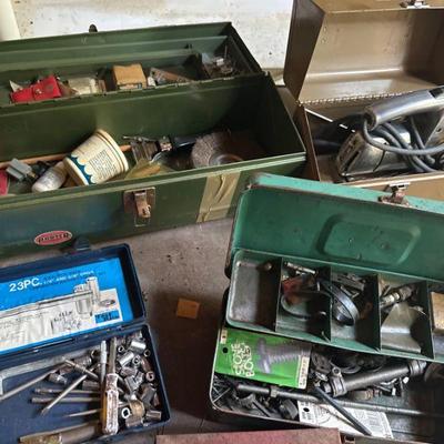 Miscellaneous Tool Boxes and Tools