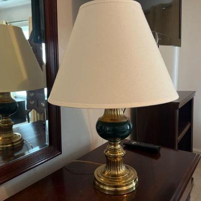 Decorative Green and Gold Lamp
