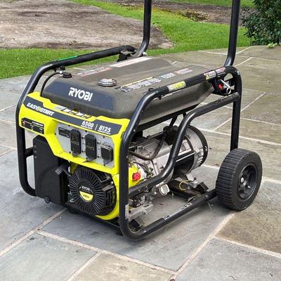RYOBI 420CC GAS GENERATOR | Easy Start 6500 Running Watts generator with 4 120V 20A AC outlets and 1 120/240V 30A AC outlet each with...