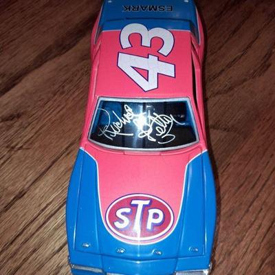 Richard Petty autographed die cast model car