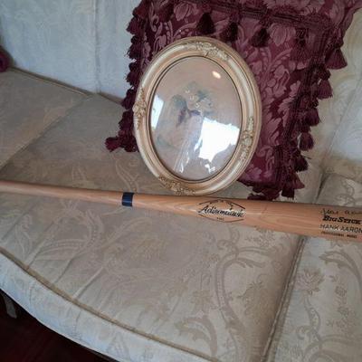 Hank Aaron autographed baseball bat 