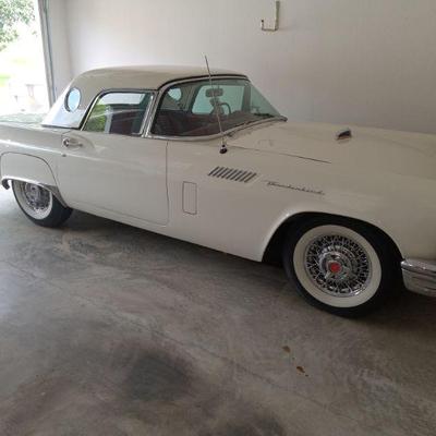 1957 Ford Thunderbird-83,000 miles, hard top Convertible-with air. NICE
