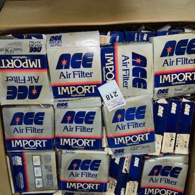 Ace Import Air Filters sold by the pallet 