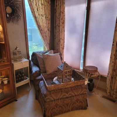 Club chair and ottoman