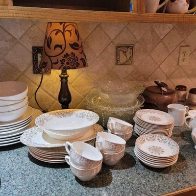 White China with gold trim