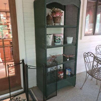 Wicker shelves