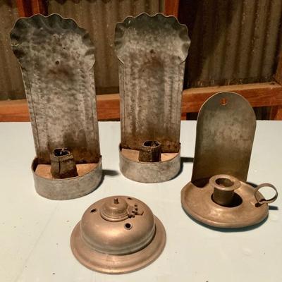 primitive candle holders