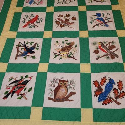 93" x 73" bird quilt 