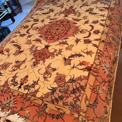New 9x3 wool & silk handmade Iran Tabriz 