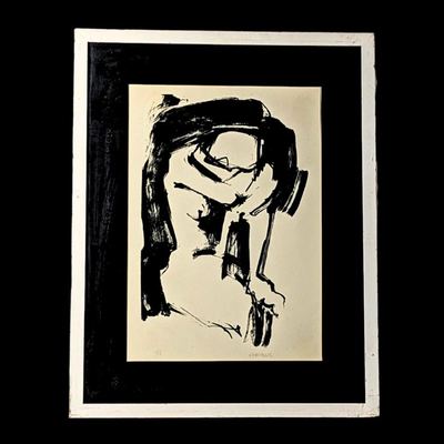Gail Marcelius de Marcken: Nude Abstract Signed, Framed LE Lithograph