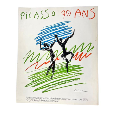 Vintage Picasso Gallery Exhibit Lithograph Poster 